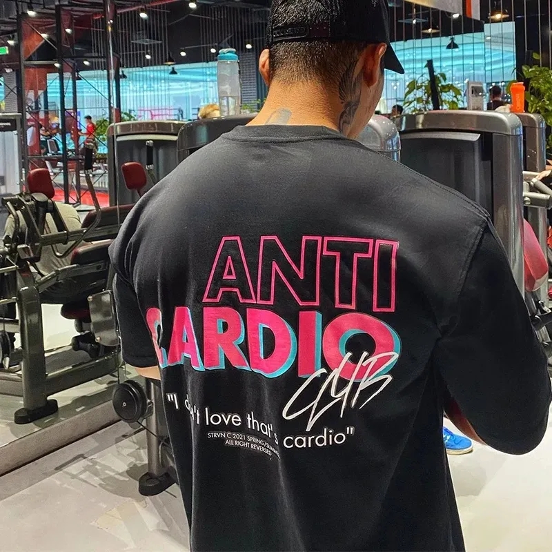 Crossfit Mayhem - ANTI CARDIO Casual Oversized bawełniana koszulka
